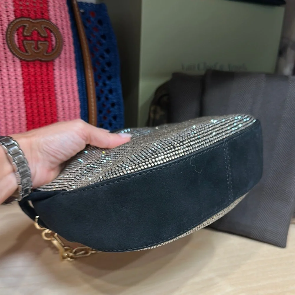 Michael Kors Black and Gold Shoulder Bag with Chunky Chain - Picture 7 of 8